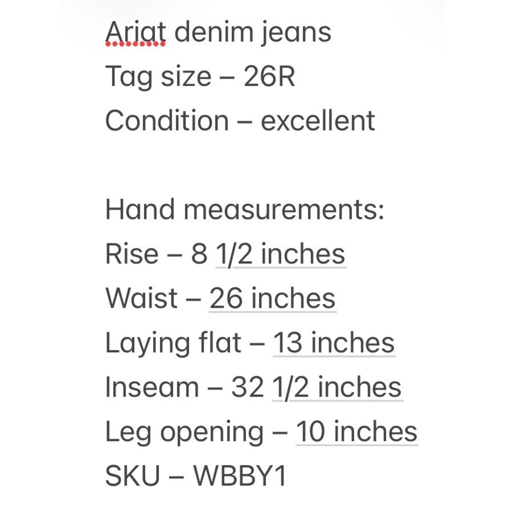 Ariat Womens Trouser Aisha Wide Jeans 26R Meas: 26x32.5 - Picture 9 of 9